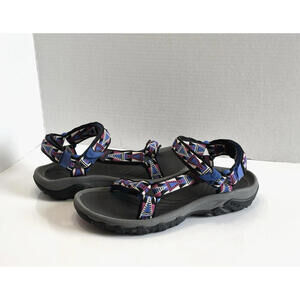 TEVA Hurricane XLT Sport Sandals Women's 8 Blue Multi Hiking Water Outdoor Shoes